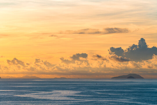 高清日出日落海景