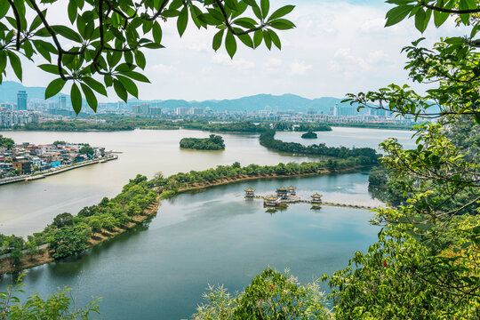 广东肇庆七星岩旅游五龙亭