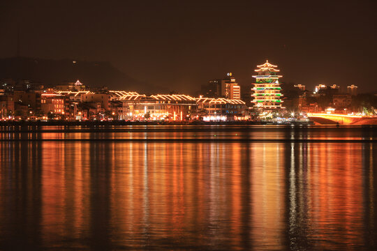 惠州东江河东江大桥夜景