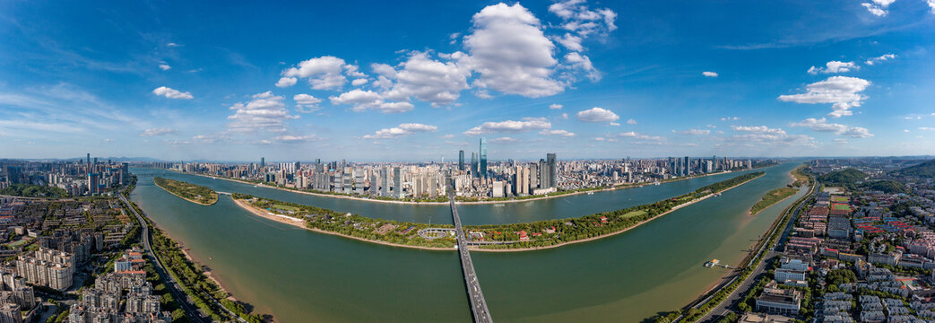 航拍湖南長沙城市景觀
