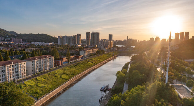 航拍湖南长沙城市景观