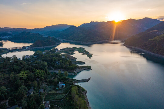 航拍湖南湘西酉水河風(fēng)光