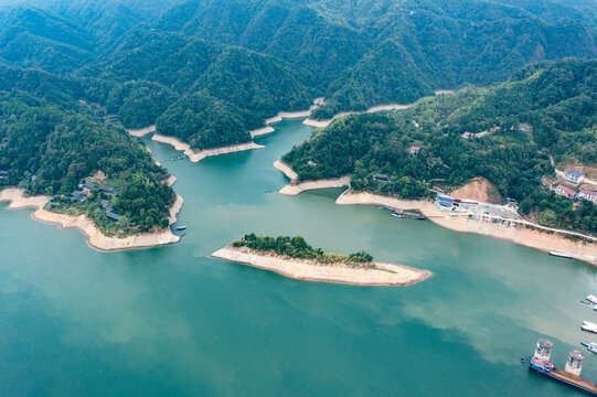 航拍湖南沅江五强溪大坝