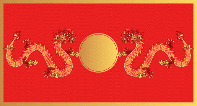 龍矢量封面紅色