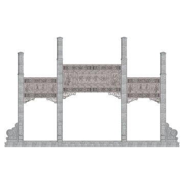 石牌坊正立面效果图