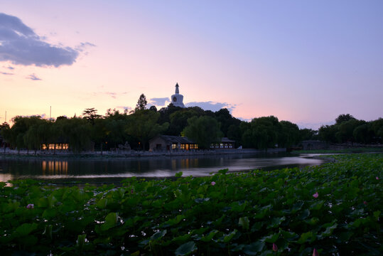 仲夏的琼华岛黄昏