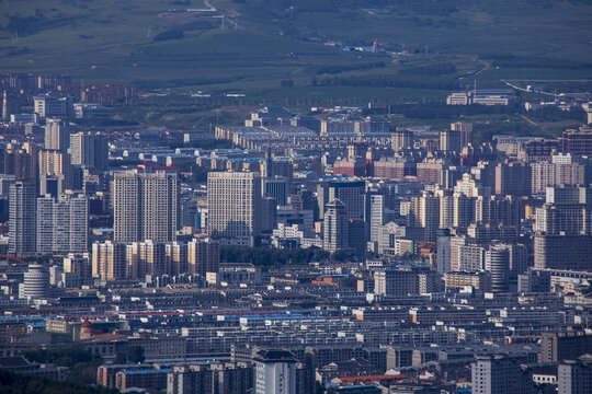 吉林延边俯瞰延吉市