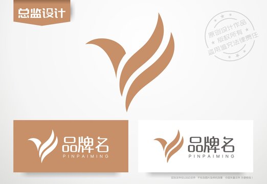 字母V设计logo美容