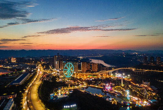 重庆欢乐谷夜景