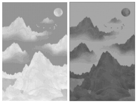 山水沖孔板圖案