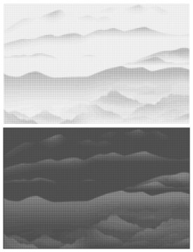 山水沖孔板圖案