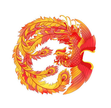 金鳳團鳳圖案