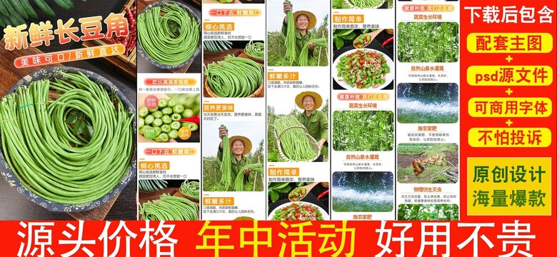 新鮮長豆角詳情頁