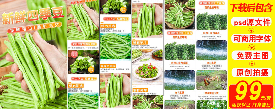 新鮮四季豆詳情頁(yè)