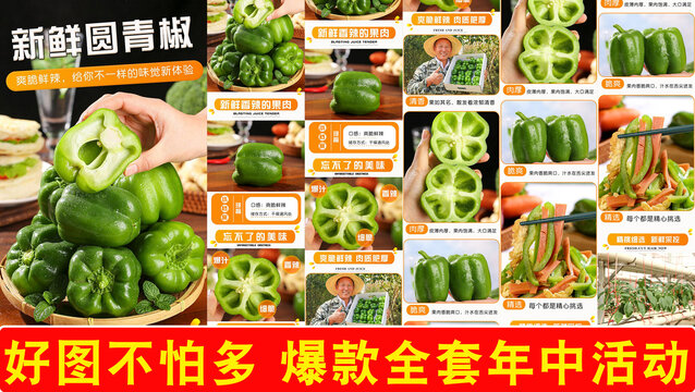 新鮮圓青椒詳情頁
