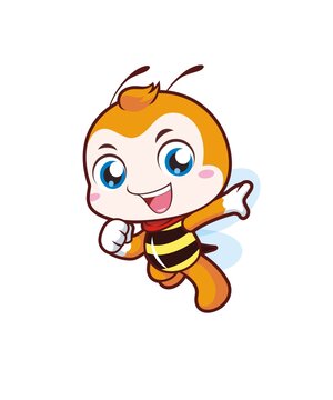 卡通可愛小蜜蜂向前沖