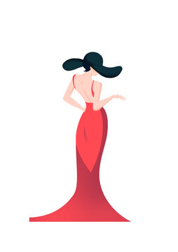 婦女節(jié)女神背影插畫