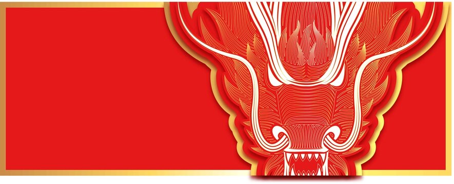 龍背景矢量紅色藝術(shù)
