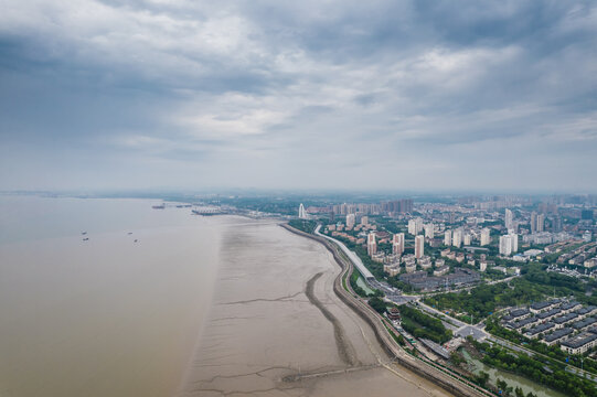 嘉兴市海盐县海滨风光