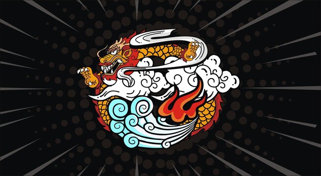 龍矢量卡通