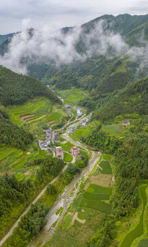 航拍乡村景色