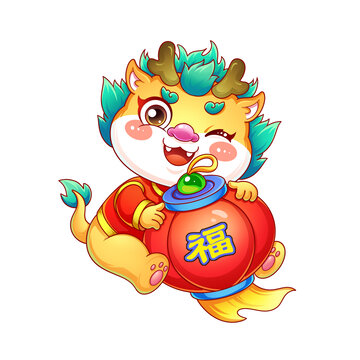 龍年插畫卡通形象圖案