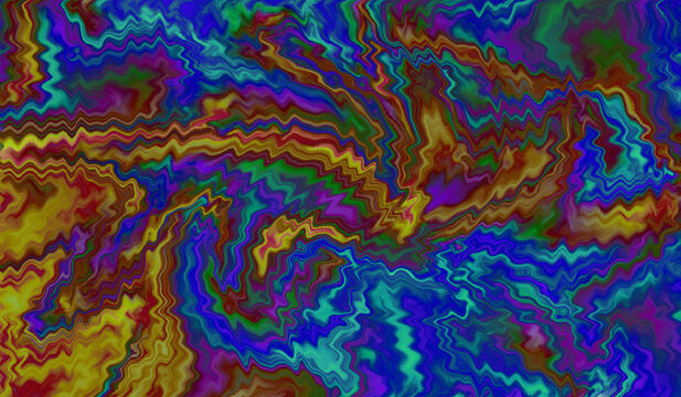 彩色水紋液體