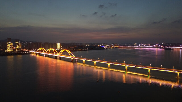 长沙福元路大桥夜景