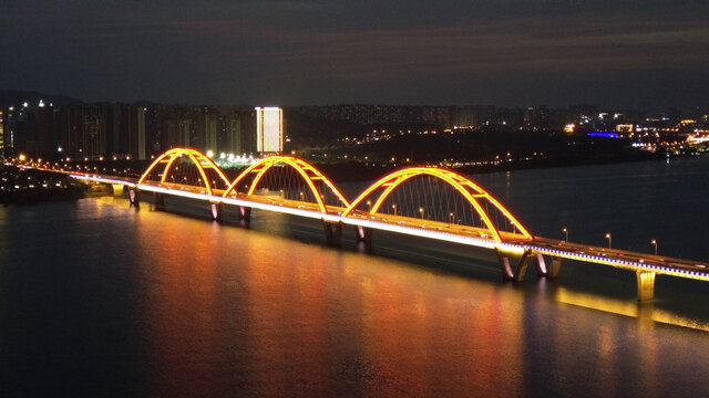 长沙福元路大桥夜景