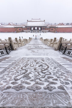 北京故宫雪景