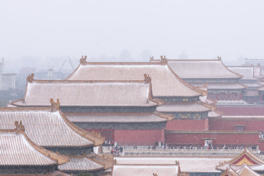 北京故宫雪景