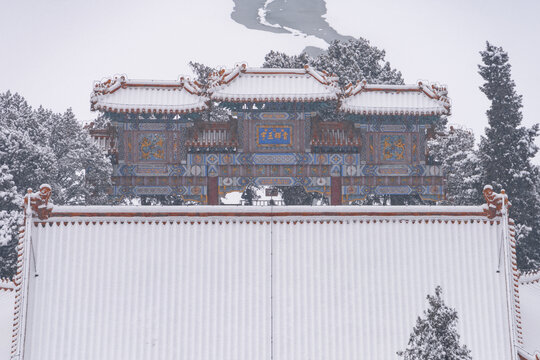 北京颐和园雪景