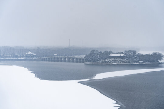 北京颐和园雪景