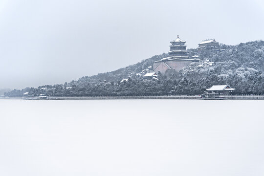 北京颐和园雪景