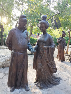 唐玄宗和杨贵妃雕塑