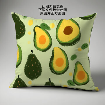 綠色簡(jiǎn)約牛油果抱枕