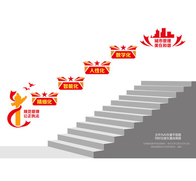 城市管理監(jiān)督階梯墻