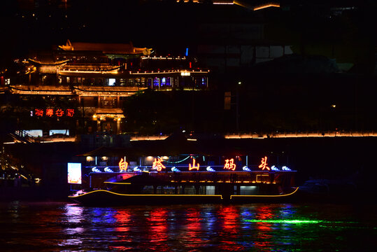 中山铁桥夜景