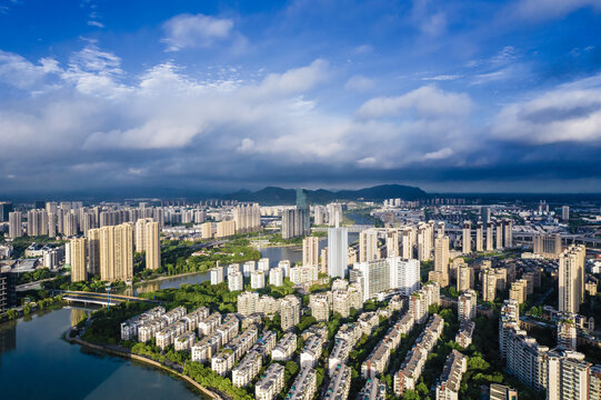 湖州城市风光航拍