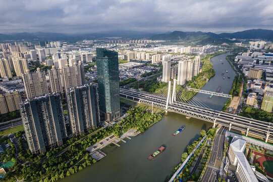 湖州城市风光航拍