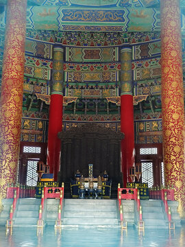 北京天坛祈年殿内景