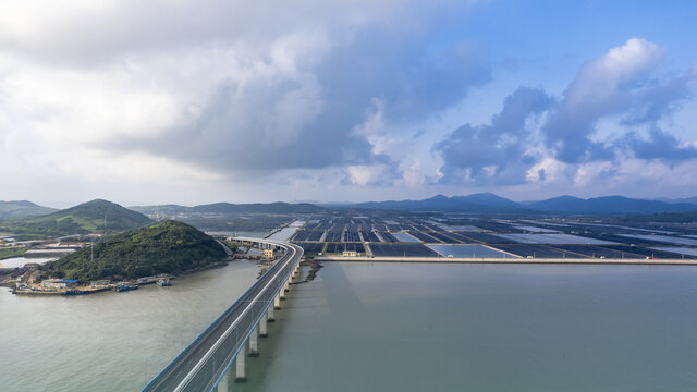 丁字湾沿海跨海大桥风光