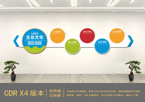 彩色企業(yè)文化墻