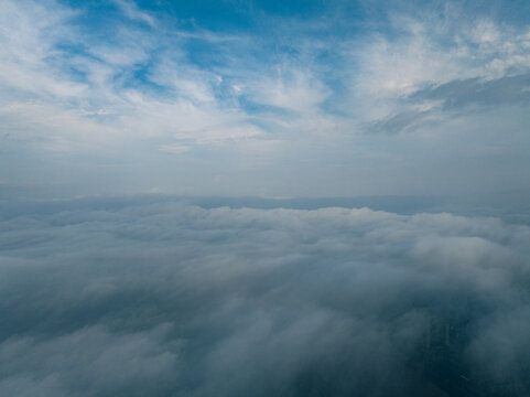 温州平流雾航拍