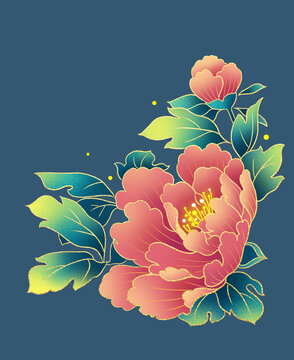 牡丹國(guó)潮風(fēng)插畫元素
