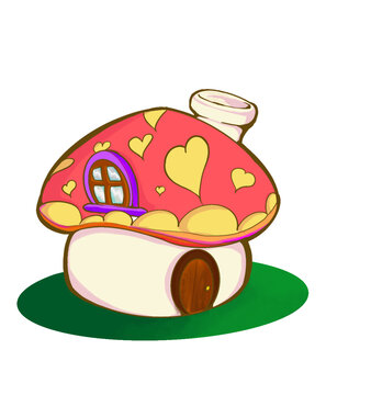 卡通蘑菇小屋