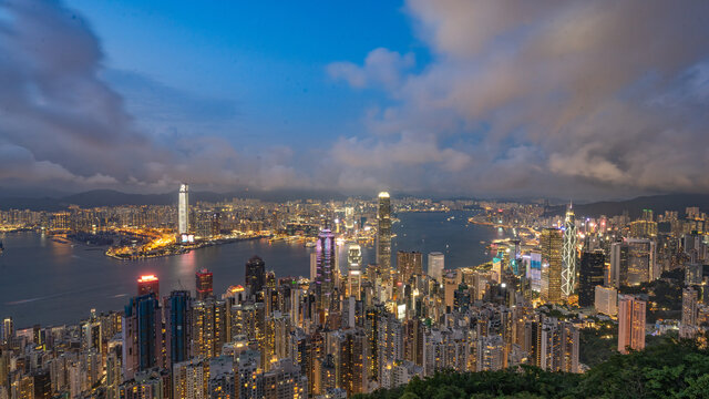 香港太平山夜景