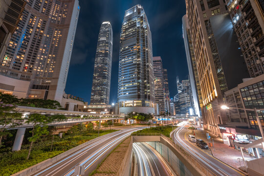 香港中环夜景