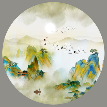 青绿山水画