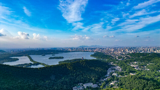 杭州西湖俯瞰